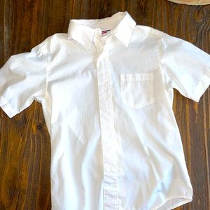 Short sleeve boys button down shirt size 8